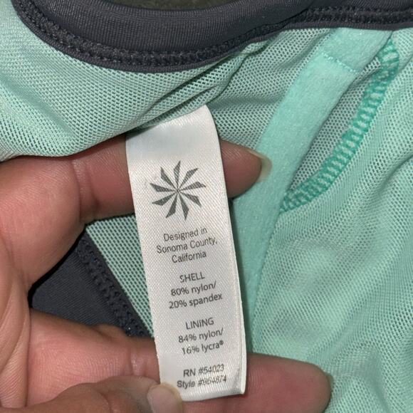 Athleta Twister Bikini Top Womens 34D/DD Heather Gray Stretch Crossback Swimwear - Picture 5 of 6